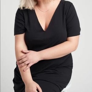 NWT - Universal Standard 3XL (34W-36W) Aubrey V Neck Sleep Dress Black Women's